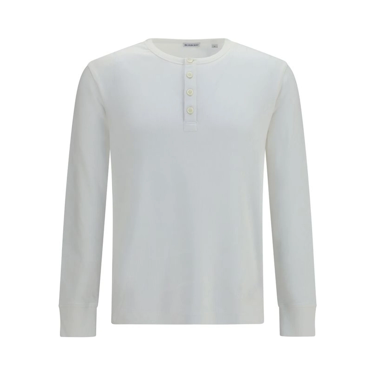 White Cotton Long Sleeve T-Shirt