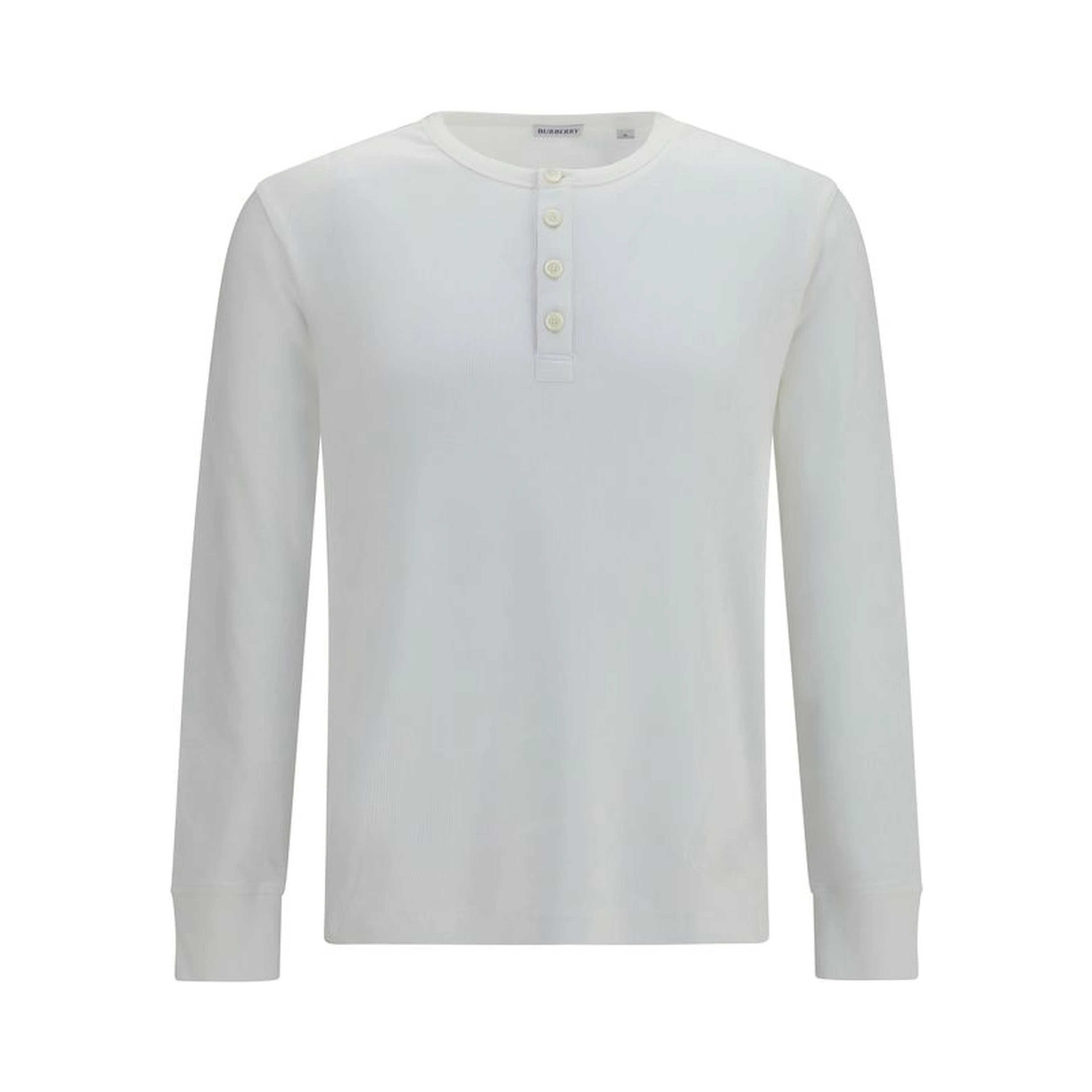 White Cotton Long Sleeve T-Shirt