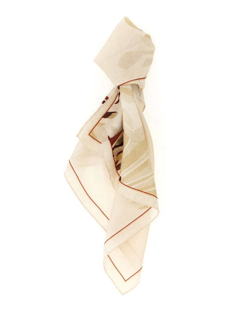 Beige Silk Scarf