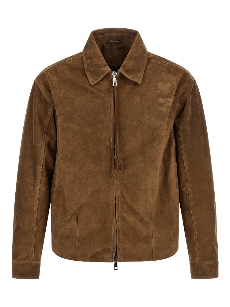 Brown Calfskin Leather Jacket