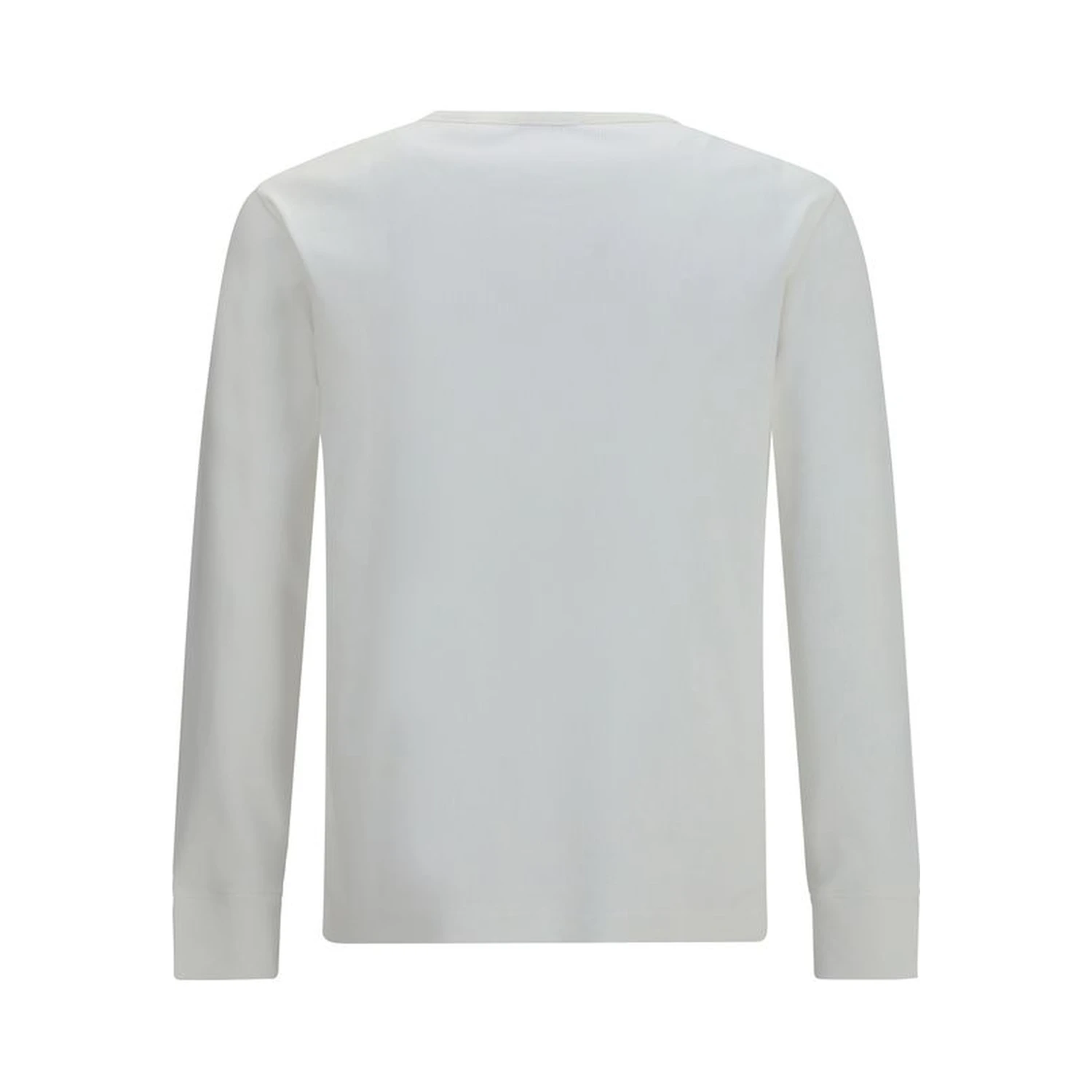White Cotton Long Sleeve T-Shirt