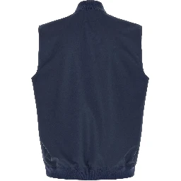 Blue Polyester Sleeveless Jacket