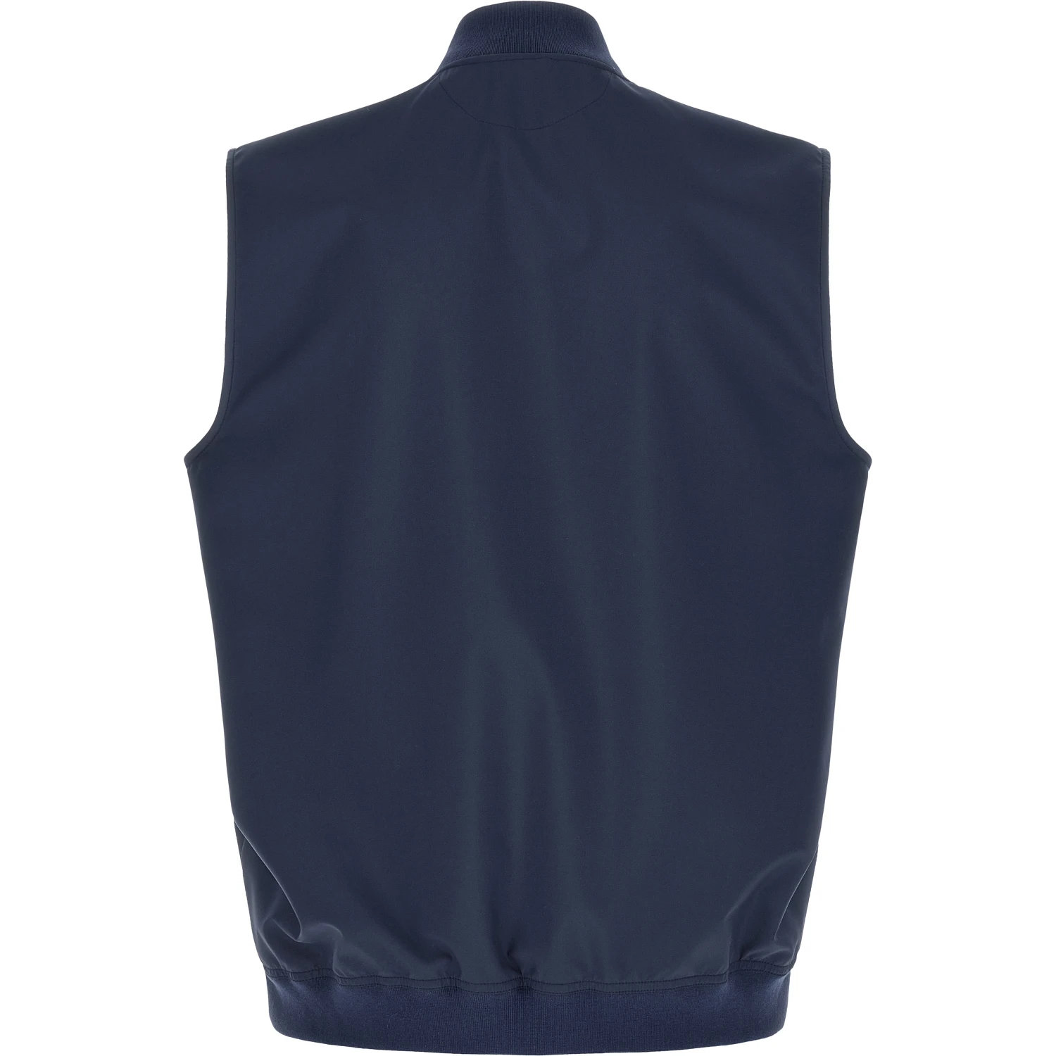 Blue Polyester Sleeveless Jacket
