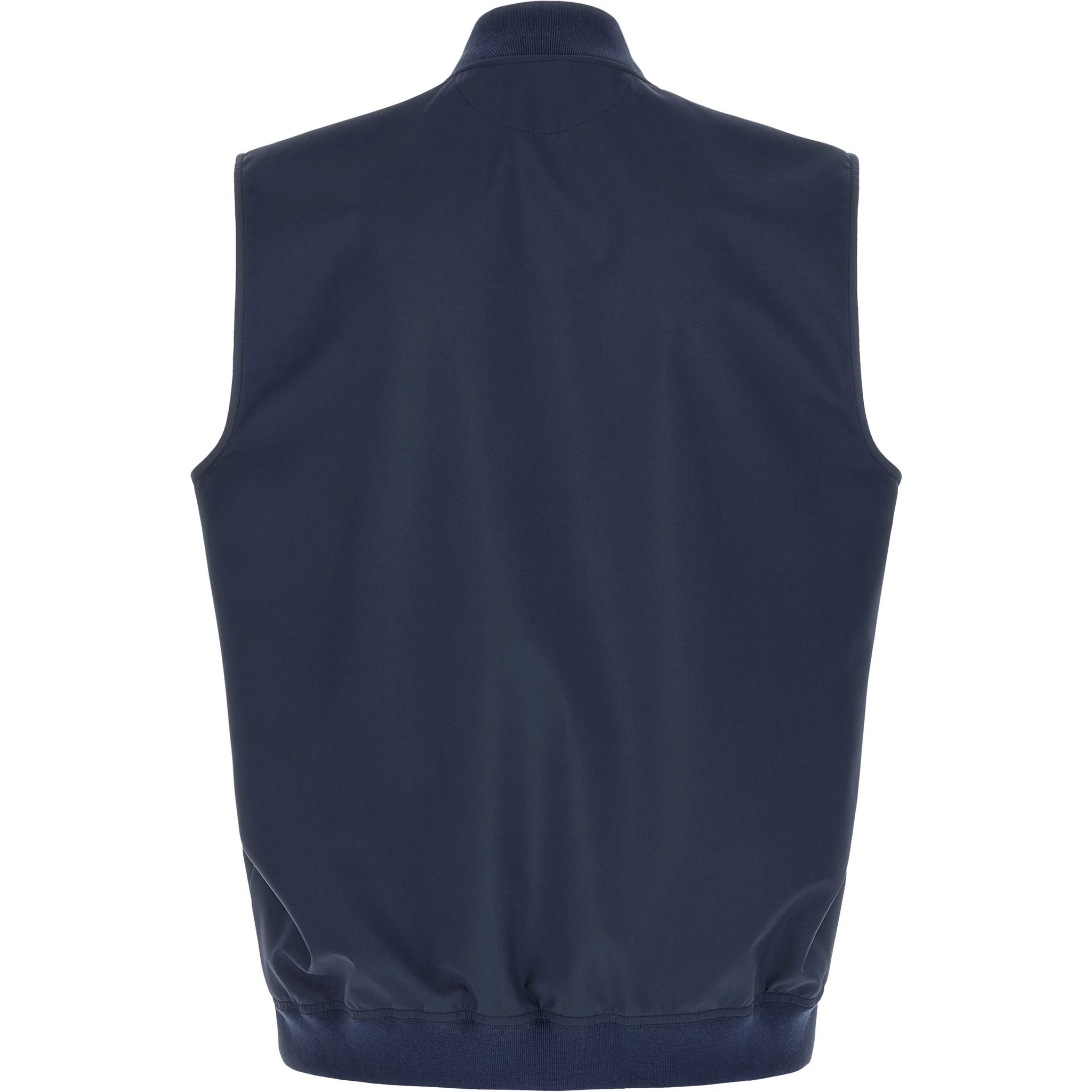 Blue Polyester Sleeveless Jacket
