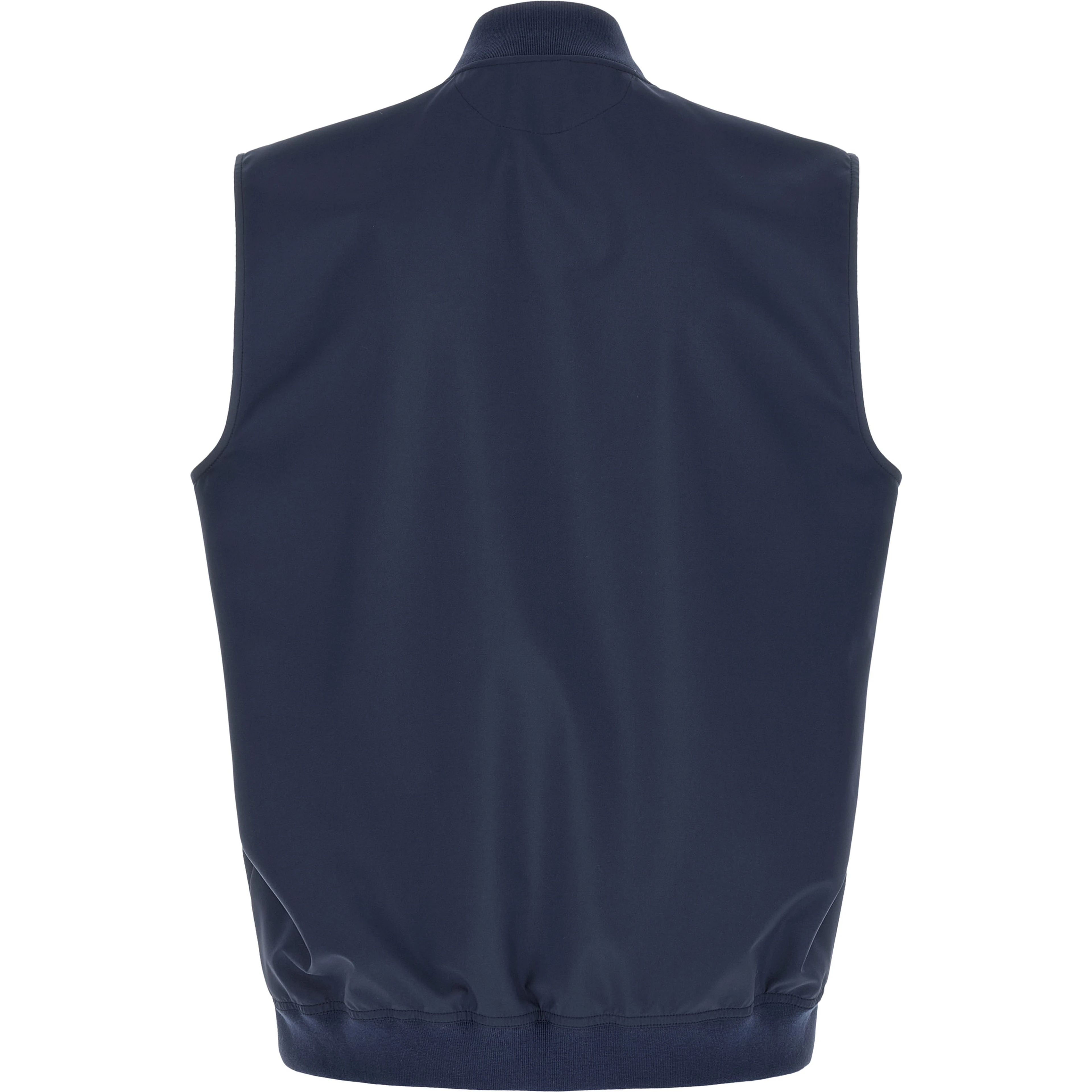 Blue Polyester Sleeveless Jacket