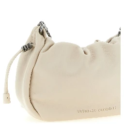 White Lamb Leather Crossbody Bag