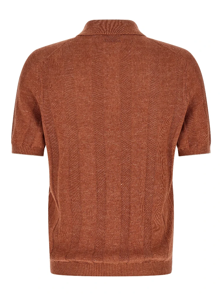 Orange Linen Polo Shirt alternative