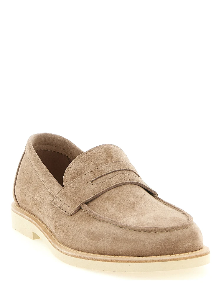 Beige Calfskin Slip-On Loafers alternative