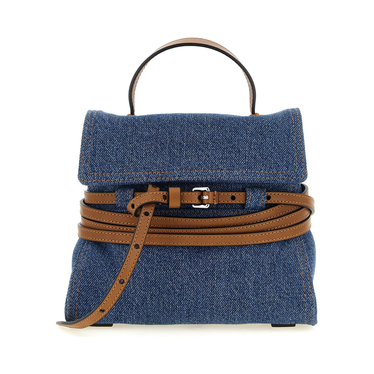 Blue Cotton Handbag