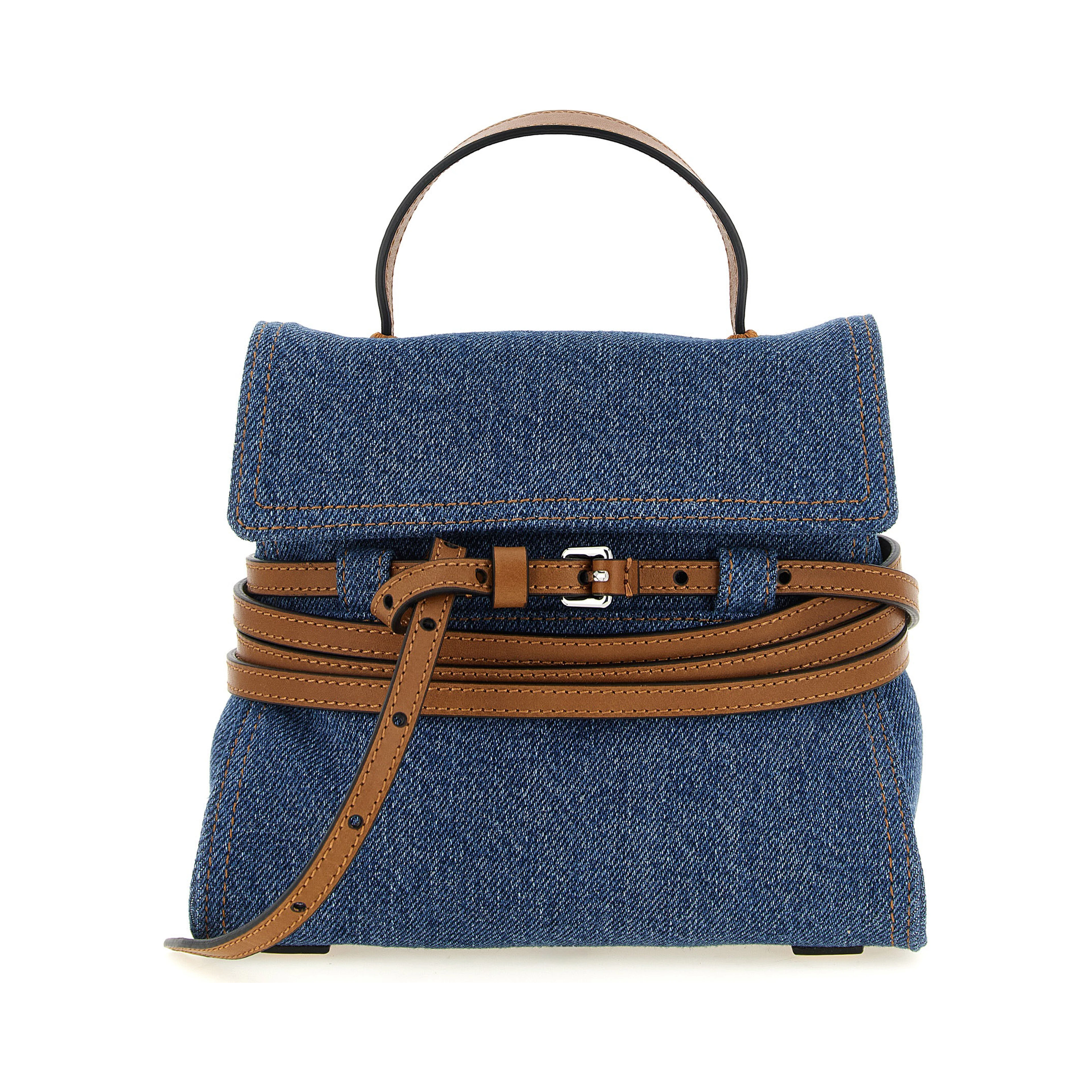 Blue Cotton Handbag