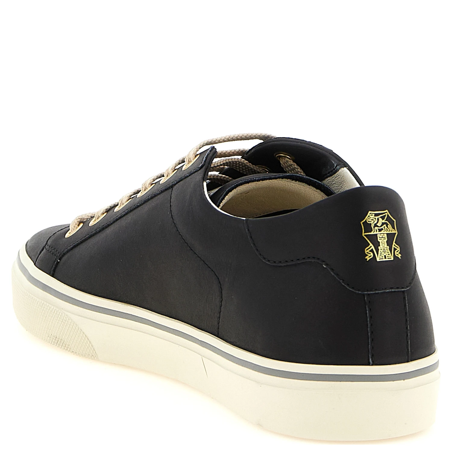 Black Calfskin Low Top Sneakers