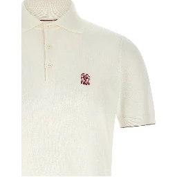 White Cotton Polo Shirt