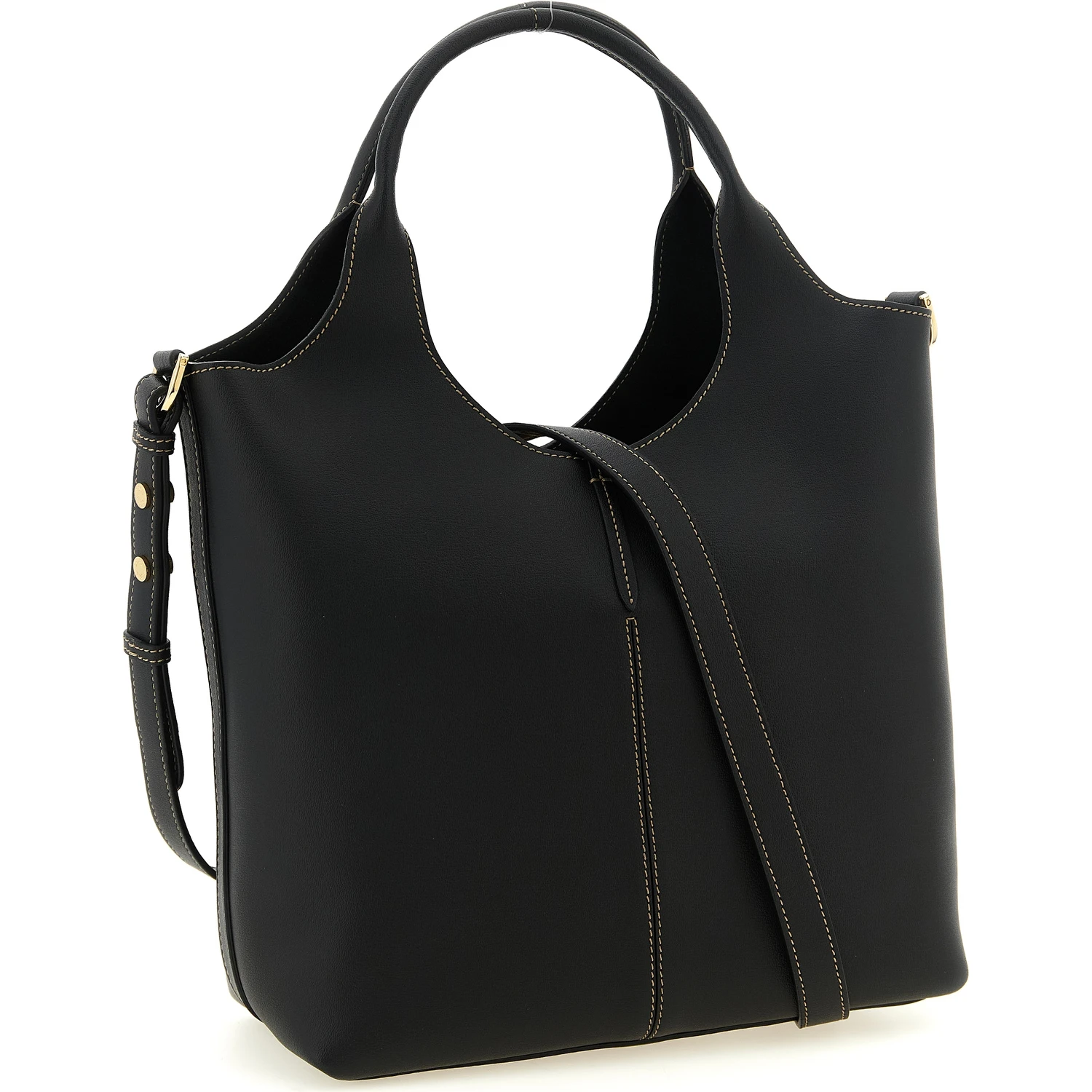 Black Calfskin Tote Bag