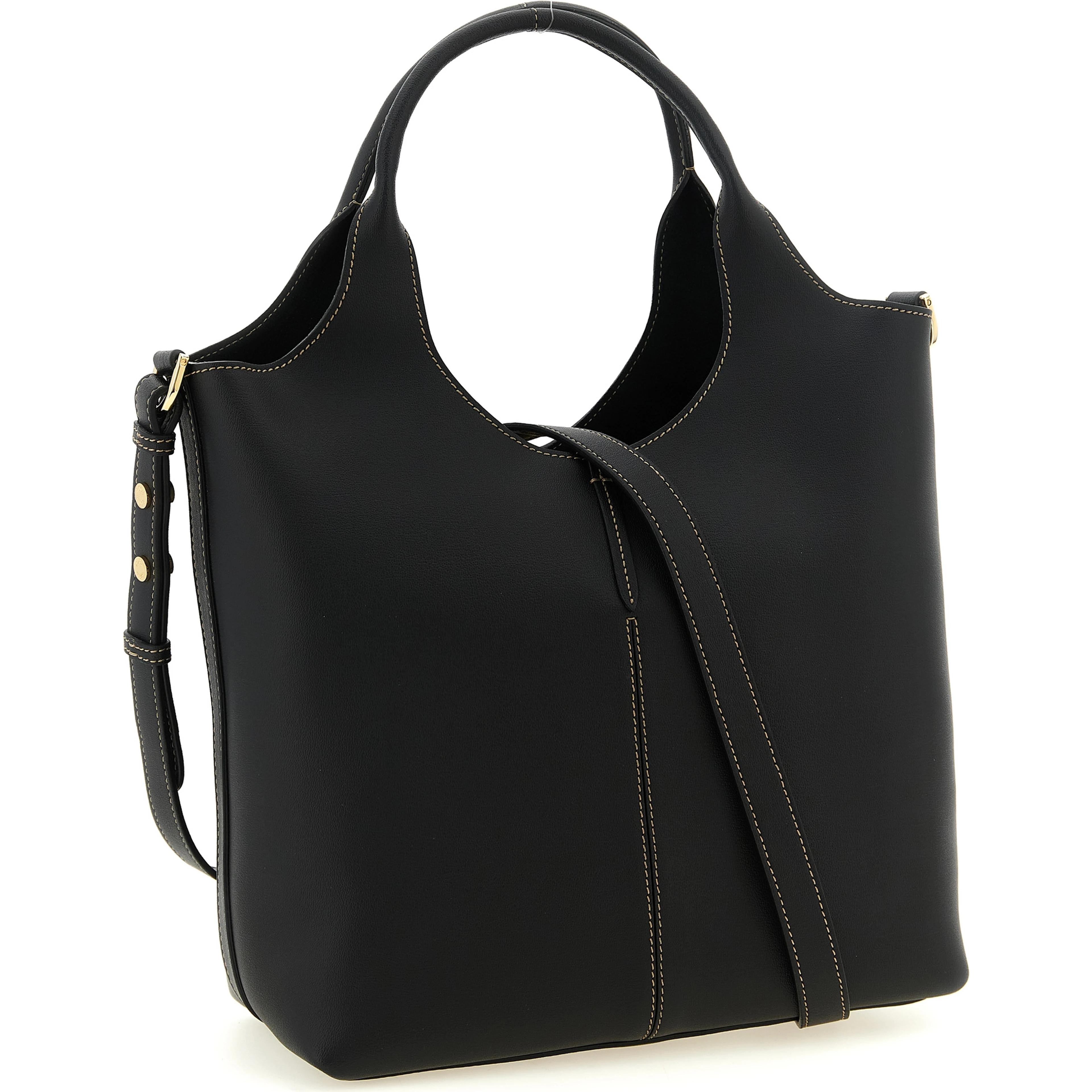 Black Calfskin Tote Bag