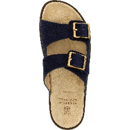 Blue Calfskin Slides