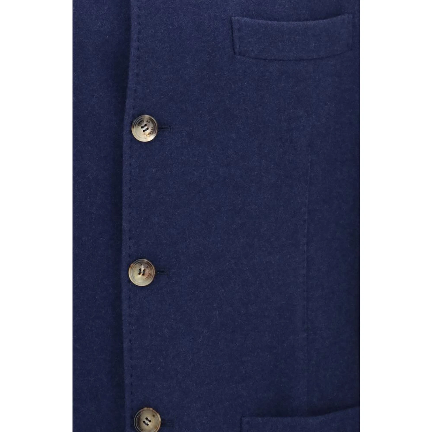 Blue Cashmere Full-Length Jacket