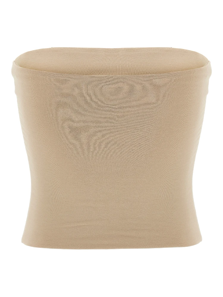 Beige Cotton Sleeveles T-Shirt alternative