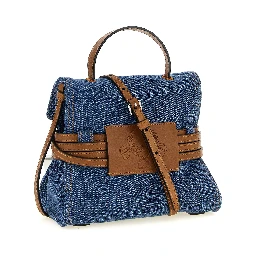 Blue Cotton Handbag