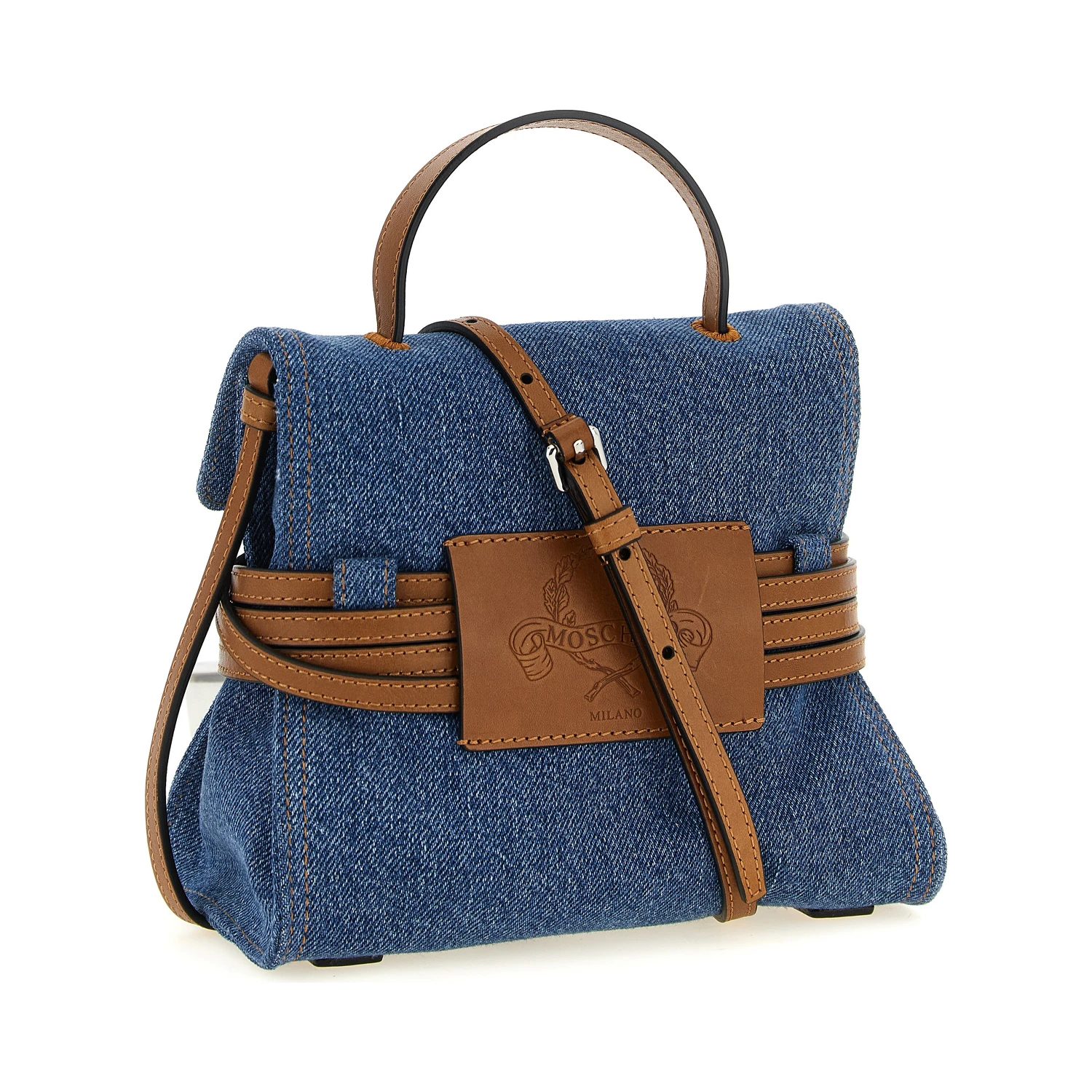 Blue Cotton Handbag