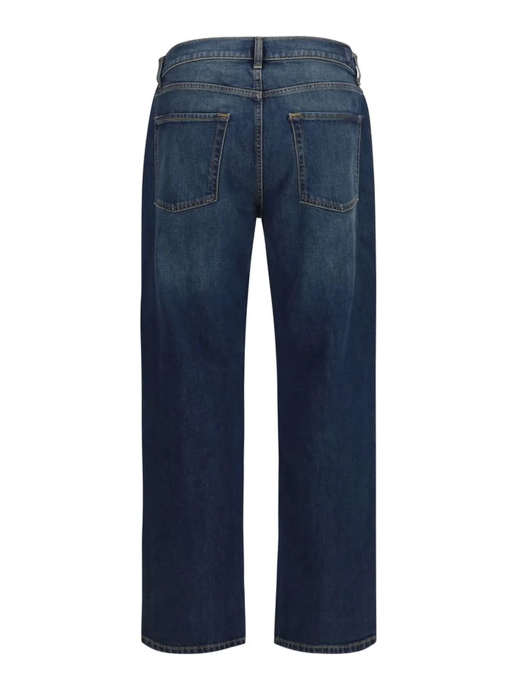 Blue Cotton Straight-Leg Jeans alternative