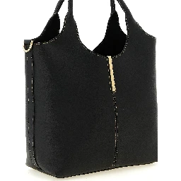 Black Calfskin Tote Bag