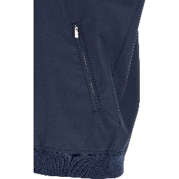 Blue Polyester Sleeveless Jacket
