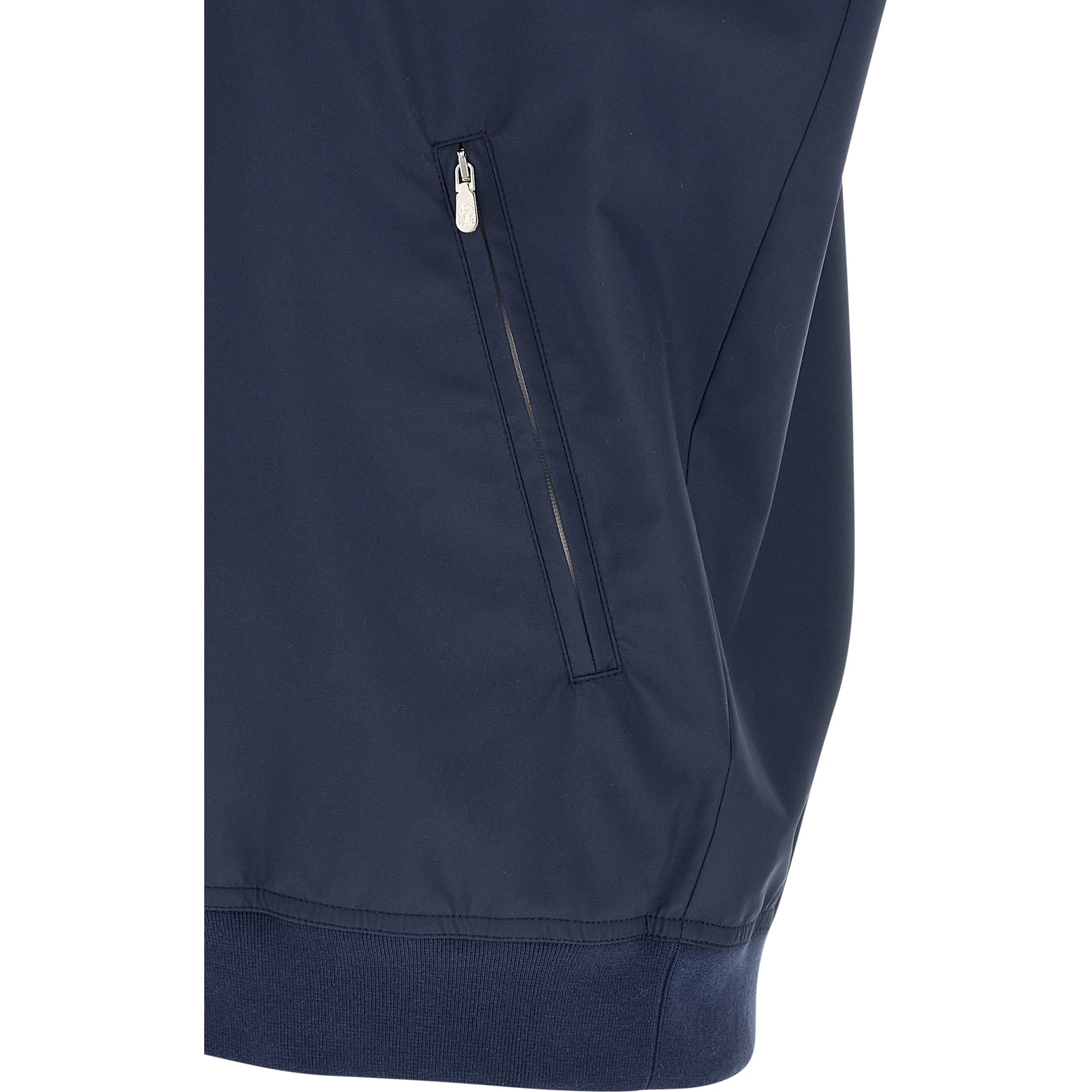 Blue Polyester Sleeveless Jacket