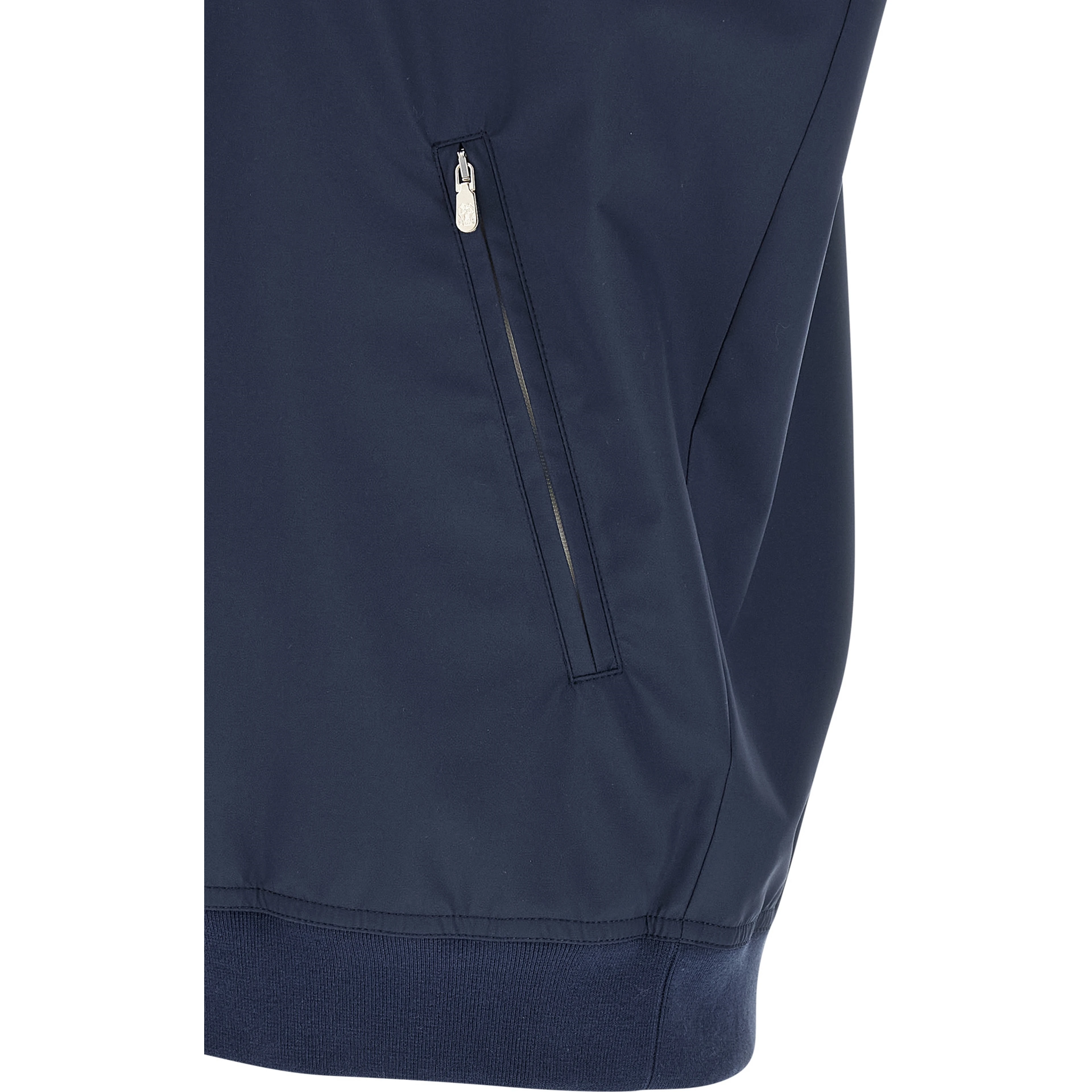 Blue Polyester Sleeveless Jacket