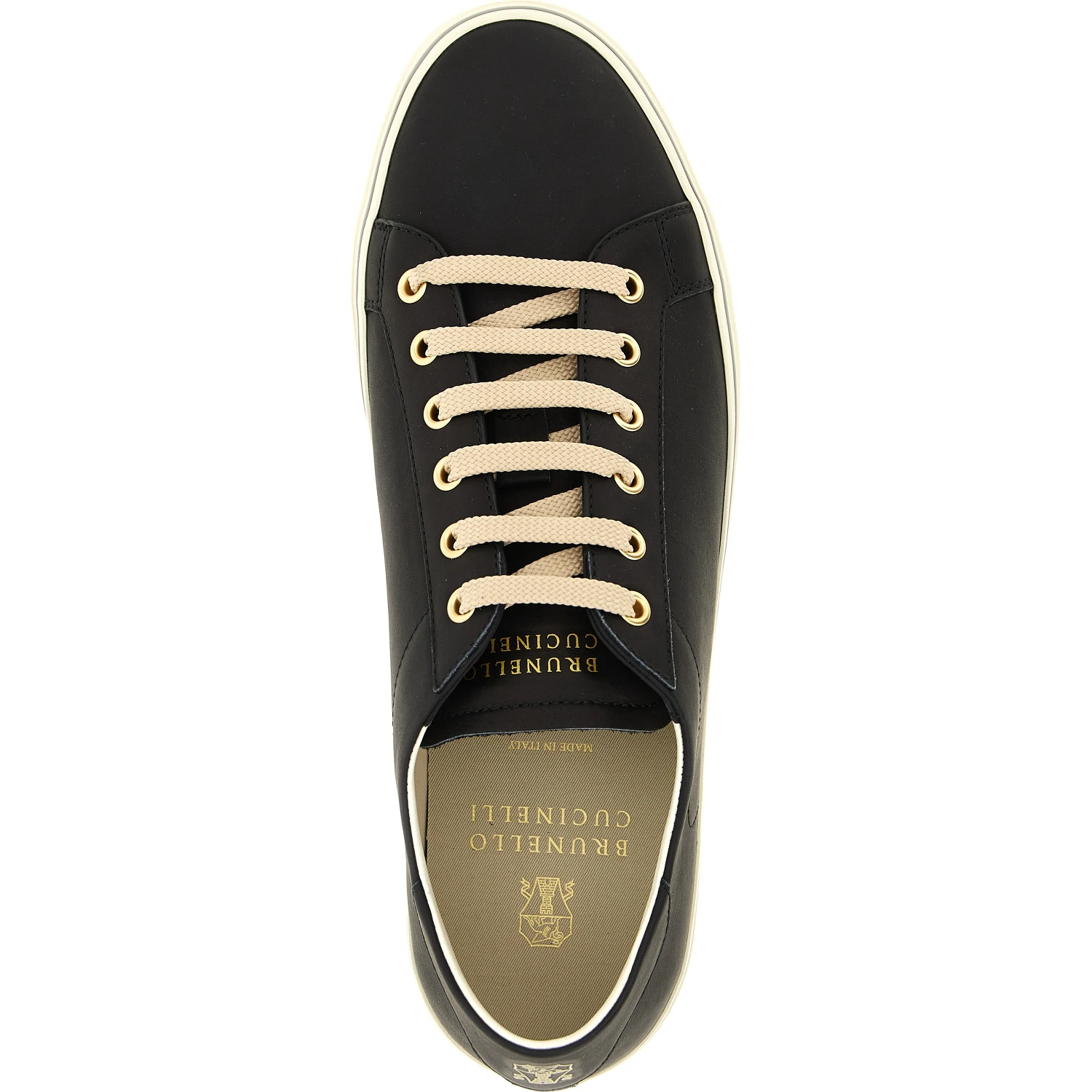 Black Calfskin Low Top Sneakers