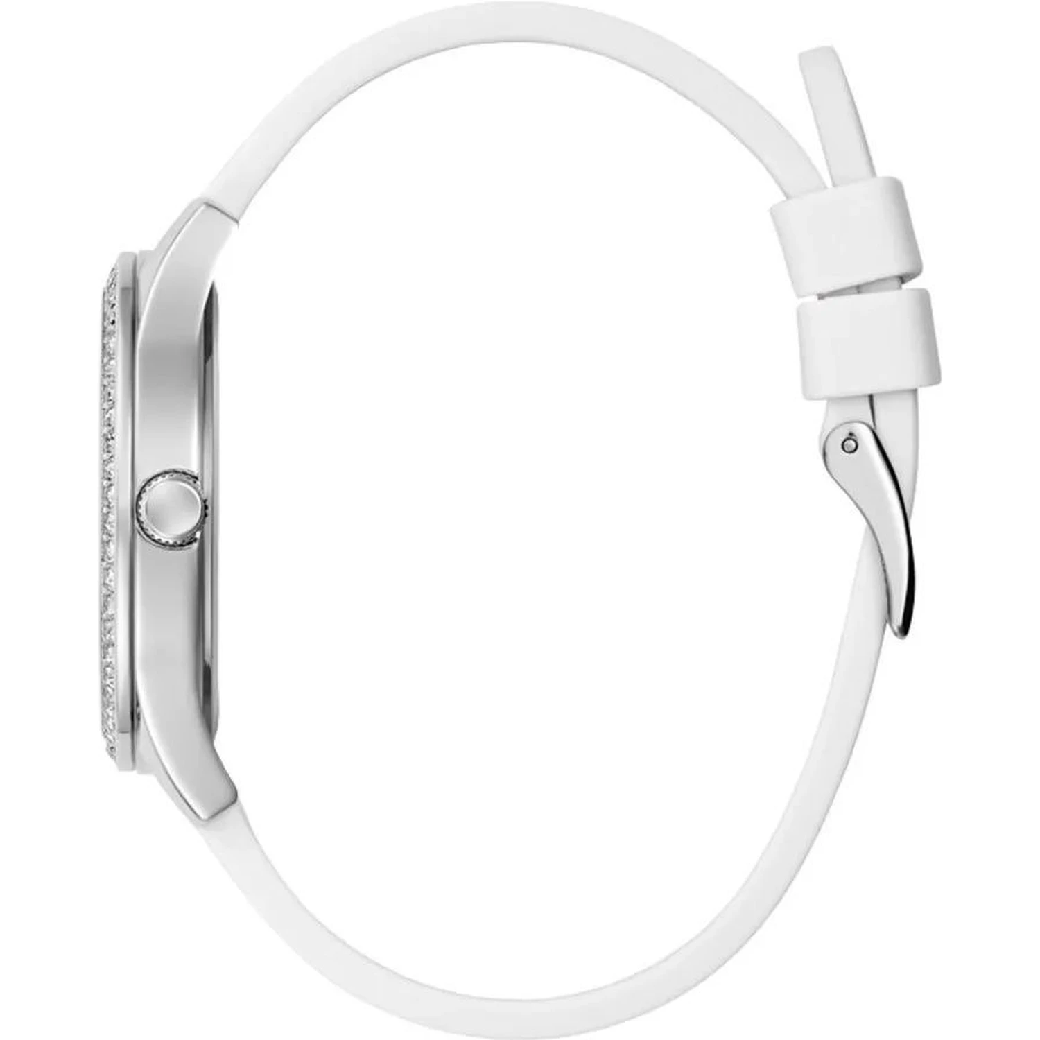 White Synthetic Dress Watch