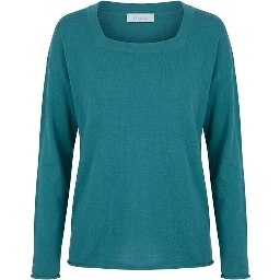 Blue Cotton Women's Sweater