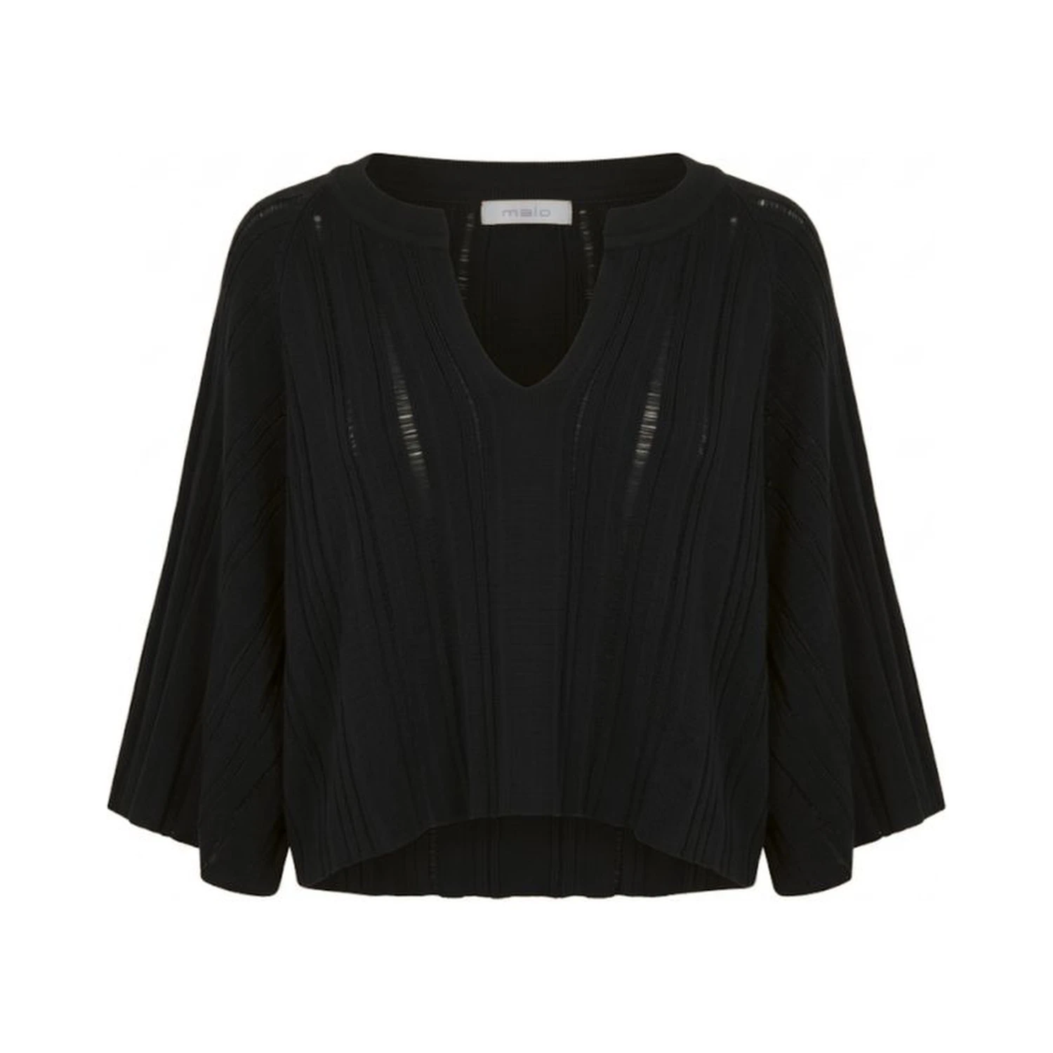 Black Cotton Women Sweater