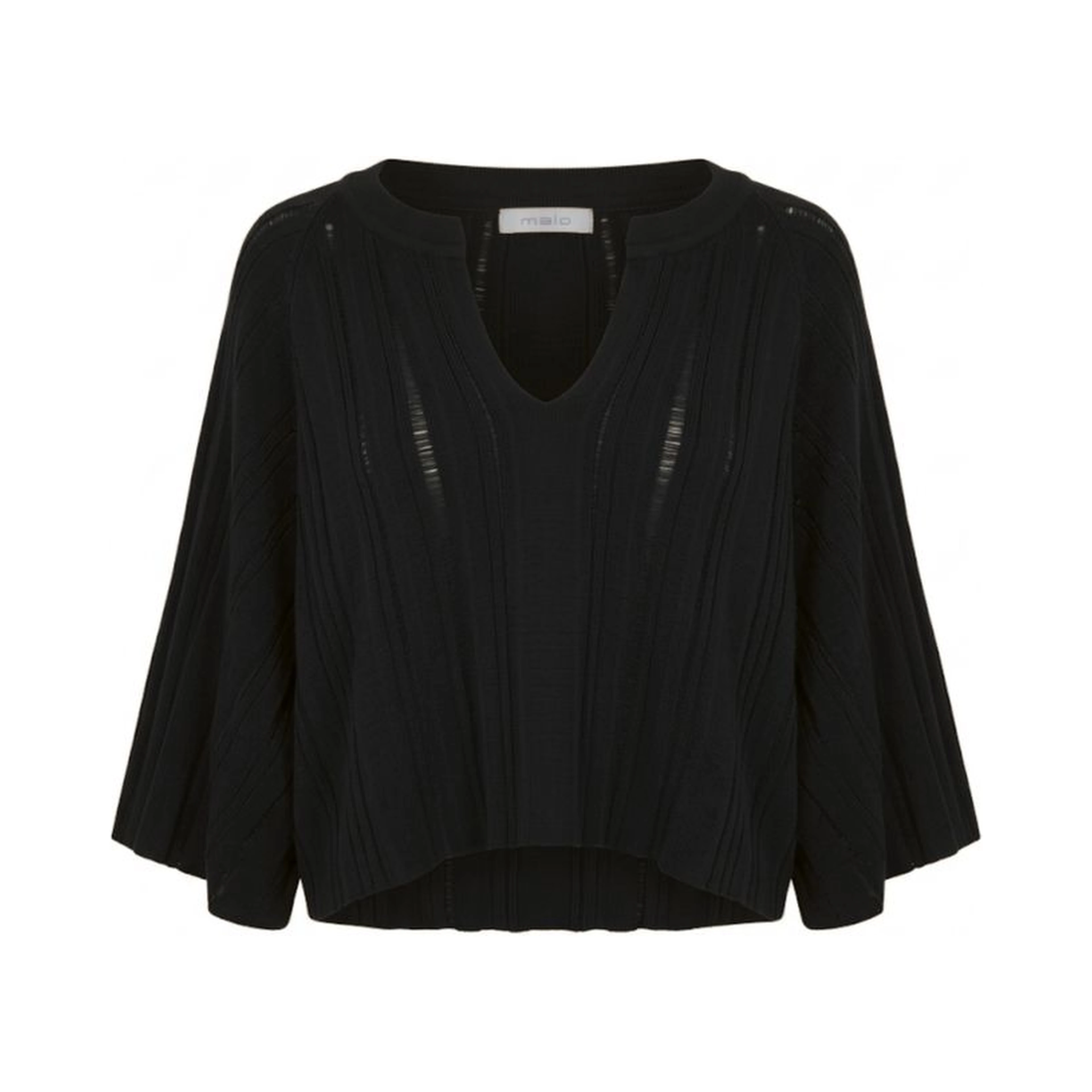 Black Cotton Women Sweater