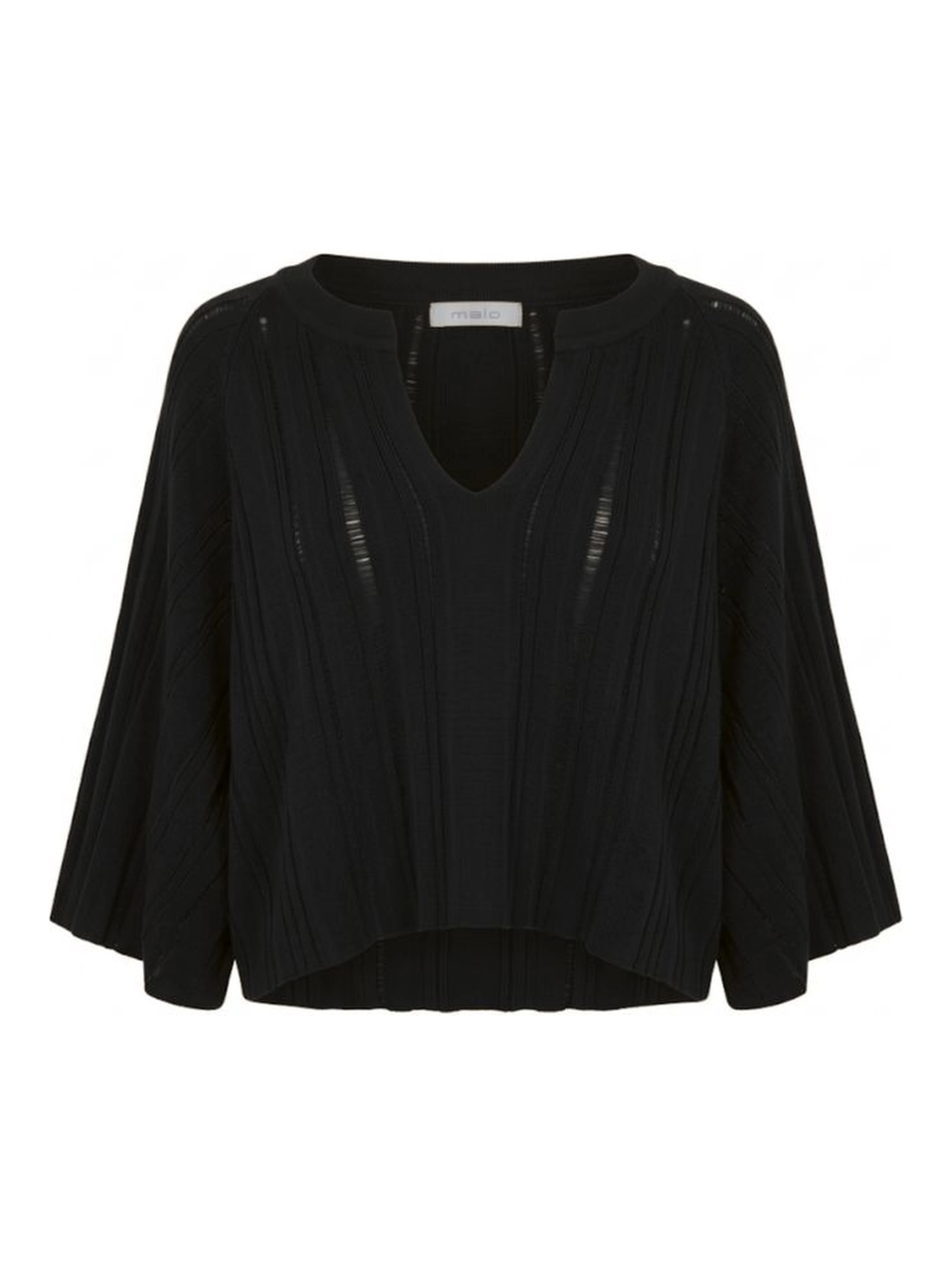 Black Cotton Women Sweater