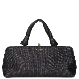 Black Raffia Handbag
