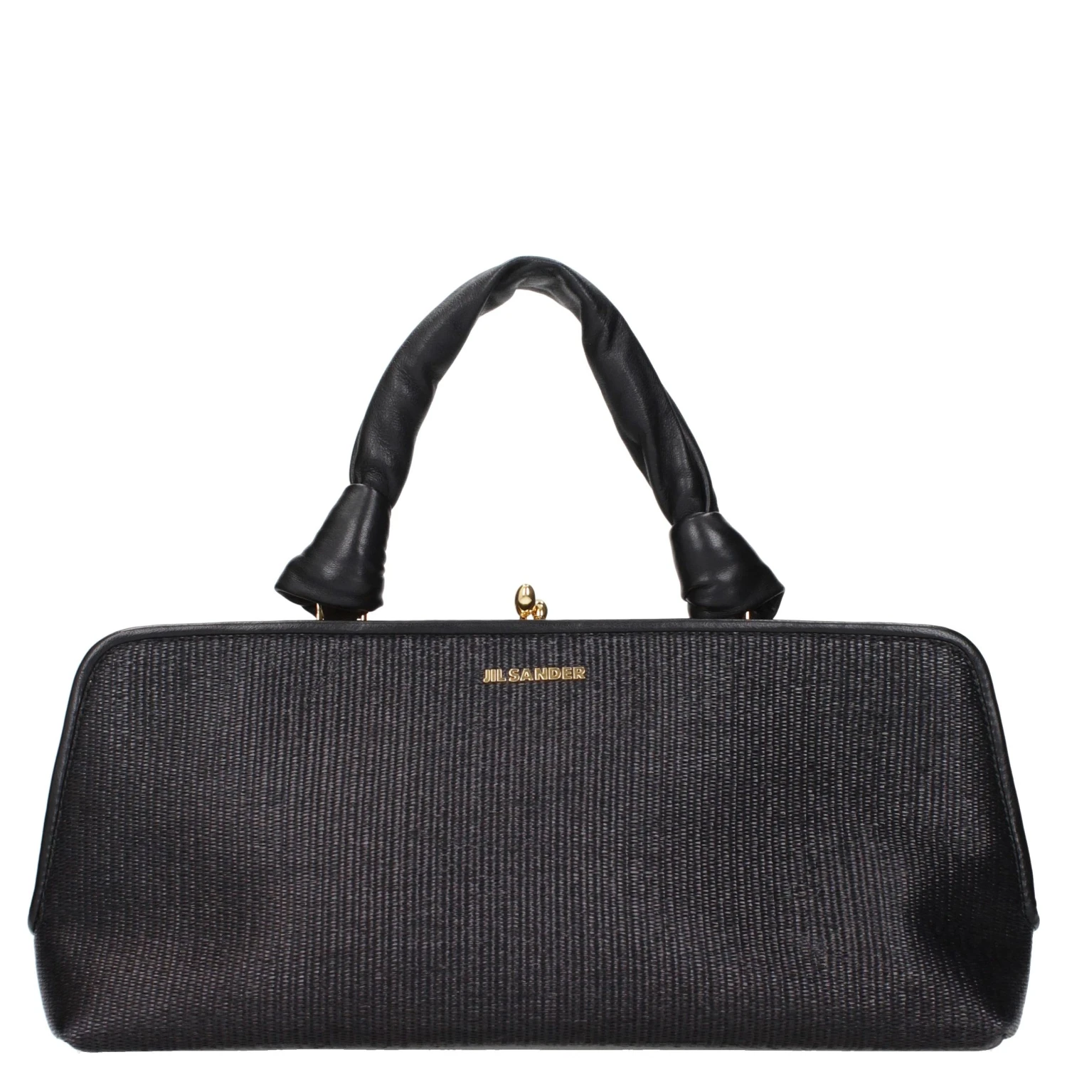 Black Raffia Handbag