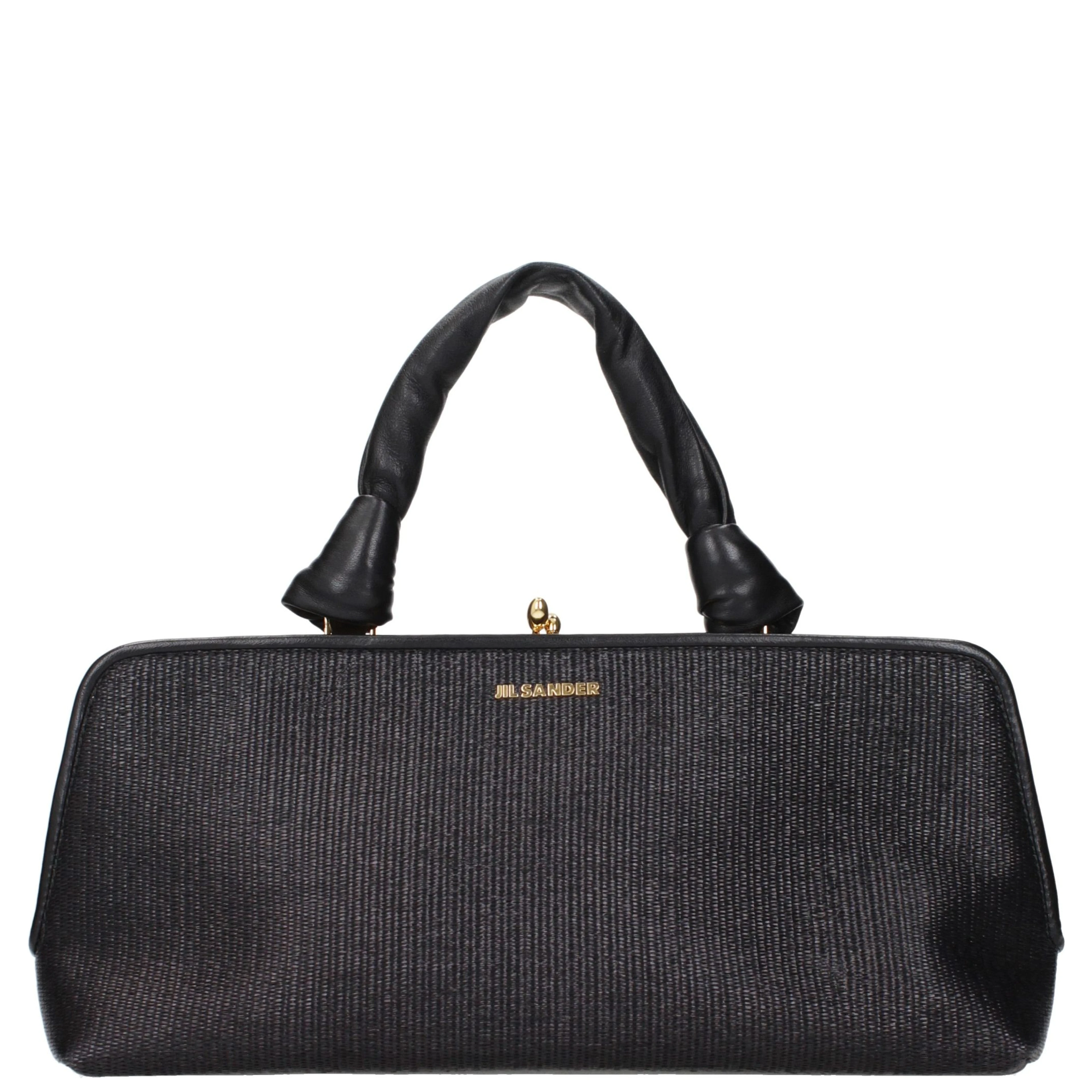 Black Raffia Handbag