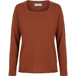 Brown Cotton Women's Sweater