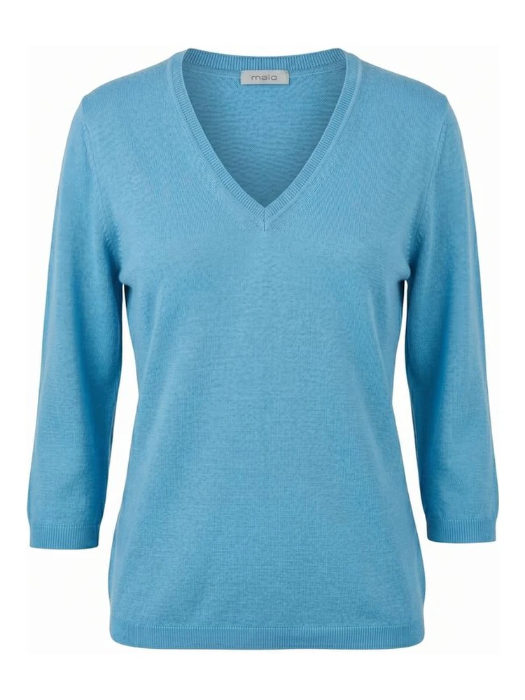 Blue Silk Women Sweater