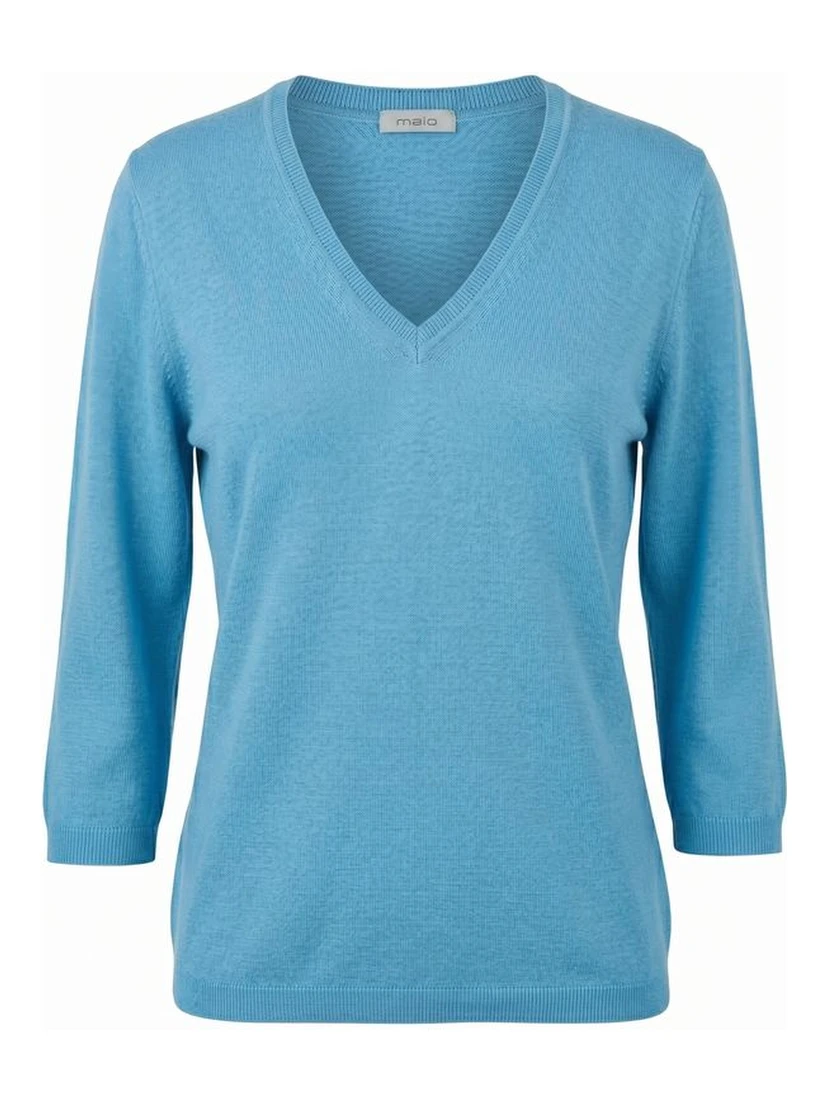 Blue Silk Women Sweater