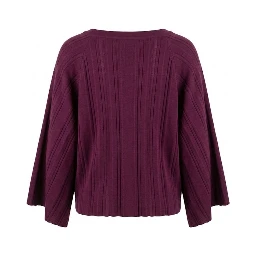 Purple Cotton Women Sweater