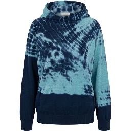 Blue Cotton Women Sweatshirt