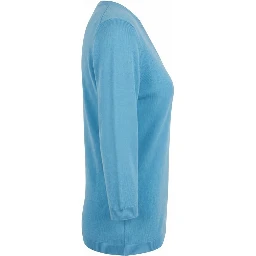 Blue Silk Women Sweater