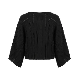 Black Cotton Women Sweater