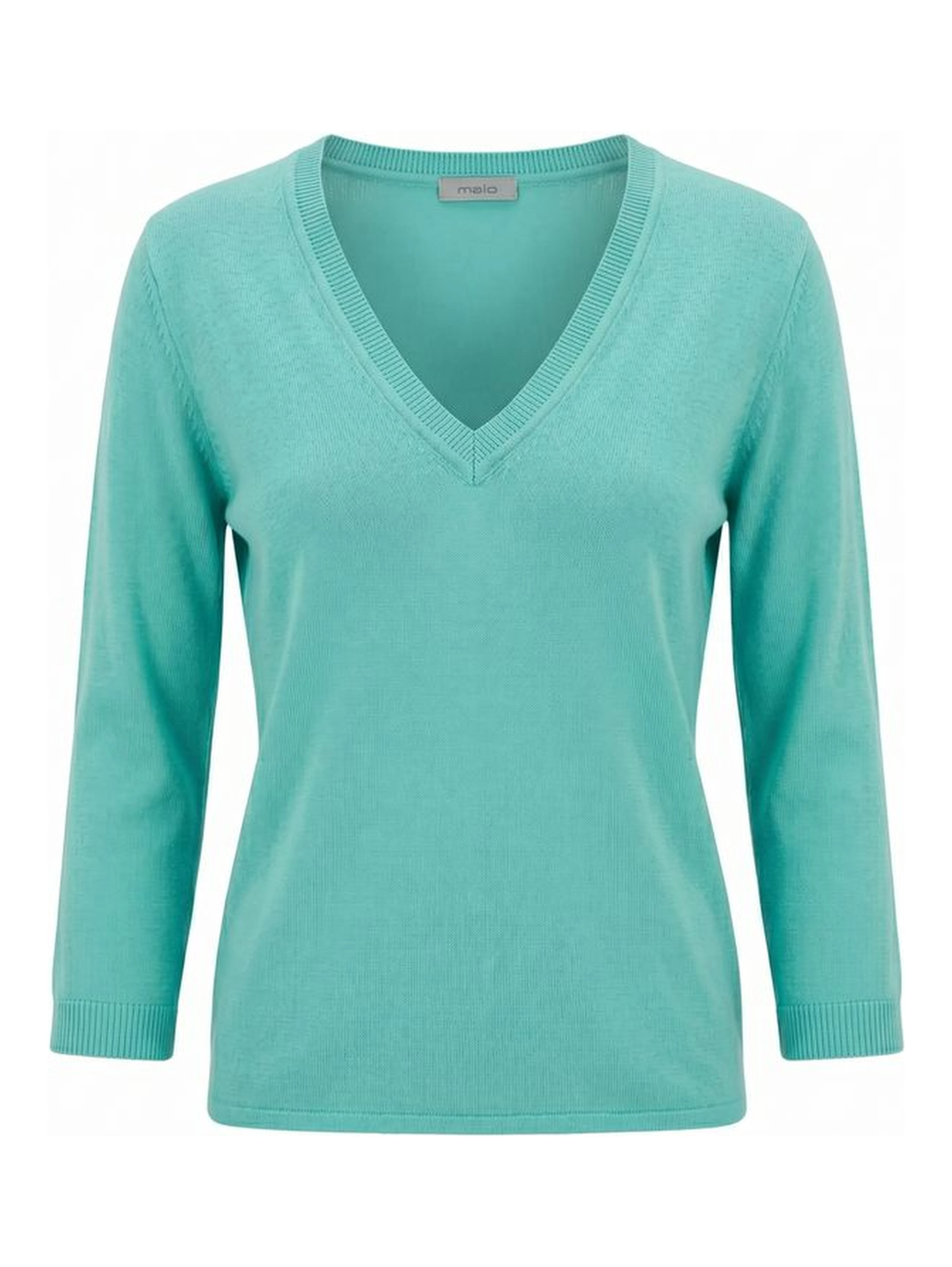 Blue Cotton Women Sweater