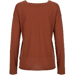 Brown Cotton Women's Sweater