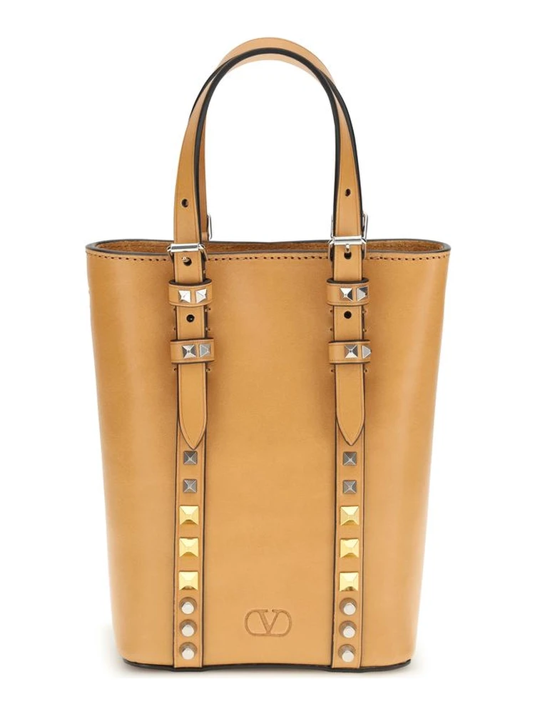 Beige Calf Leather Bos Taurus Shoulder Bag