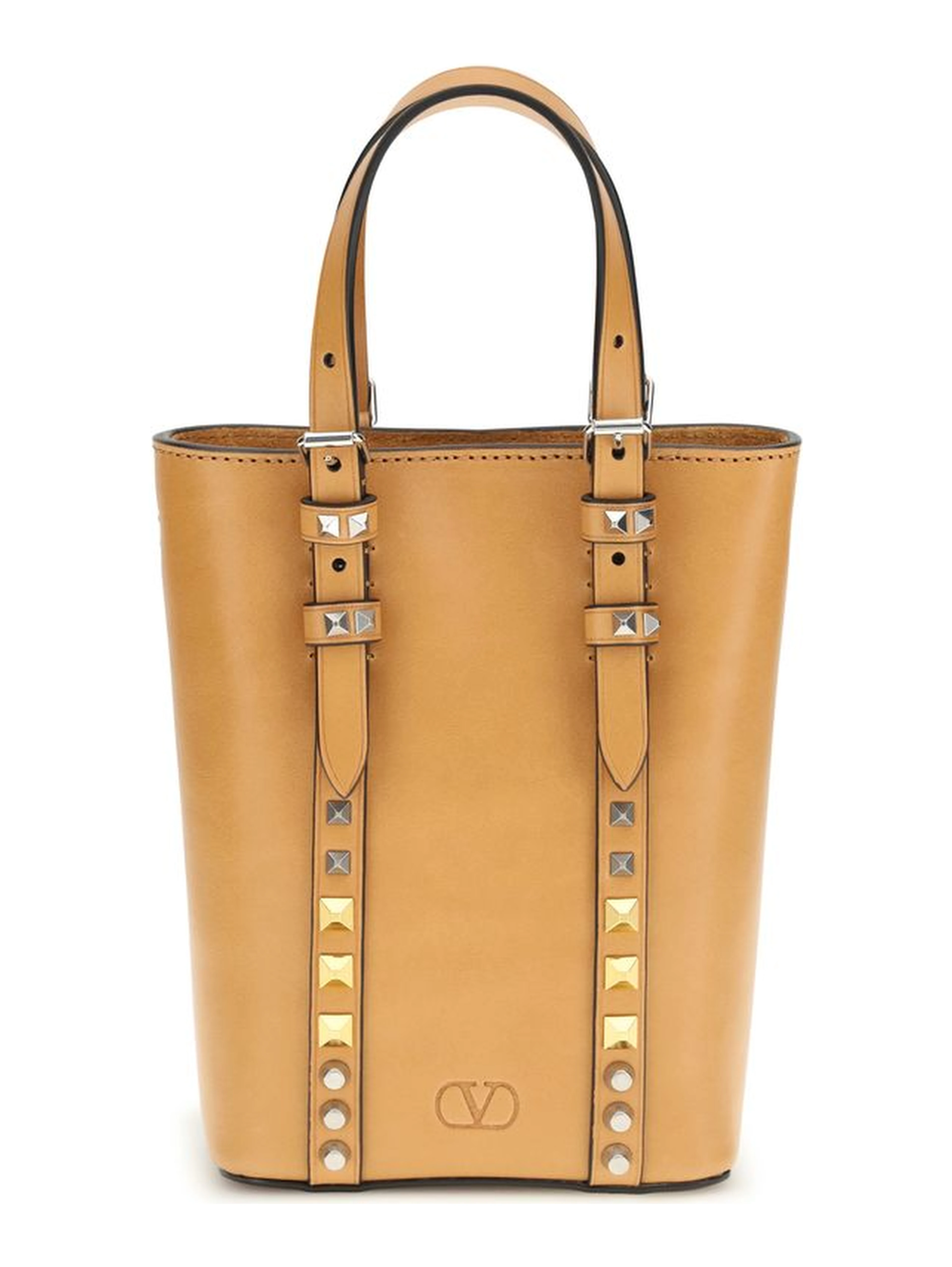 Beige Calf Leather Bos Taurus Shoulder Bag