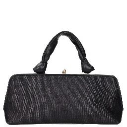 Black Raffia Handbag