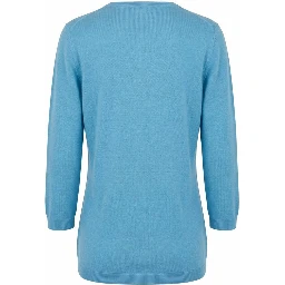 Blue Silk Women Sweater
